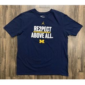 Nike Jordan Respect Above All Michigan Shirt Large